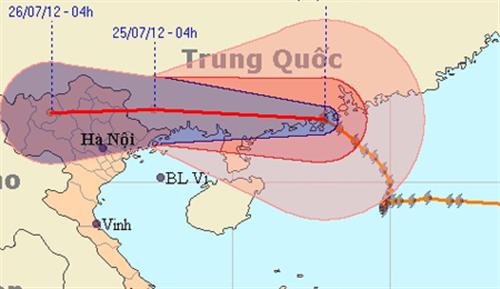 Bão đã đi vào đất liền Trung Quốc, chiều tối nay miền Bắc mưa to