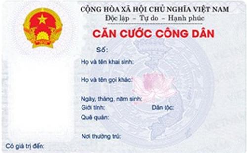 Công dân có thể được cấp thẻ căn cước từ khi chào đời