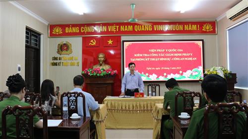 Đoàn công tác của Viện Pháp y Quốc gia kiểm tra công tác pháp y  tại tỉnh Nghệ An và Hà Tĩnh