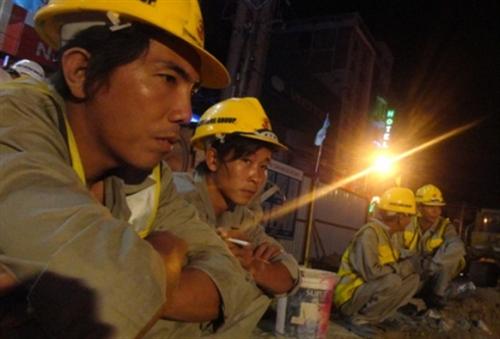 Ăn Tết ở công trường giữa lòng thành phố