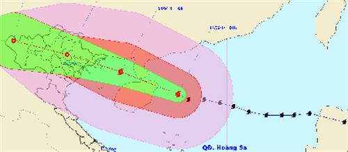 Trưa nay tâm bão số 3 ở vịnh Bắc bộ