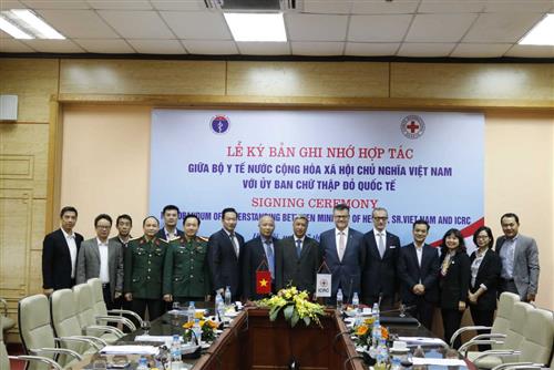 Lễ ký bản ghi nhớ hợp tác giữ Bộ Y tế Việt Nam với Ủy ban Chữ thập đỏ quốc tế